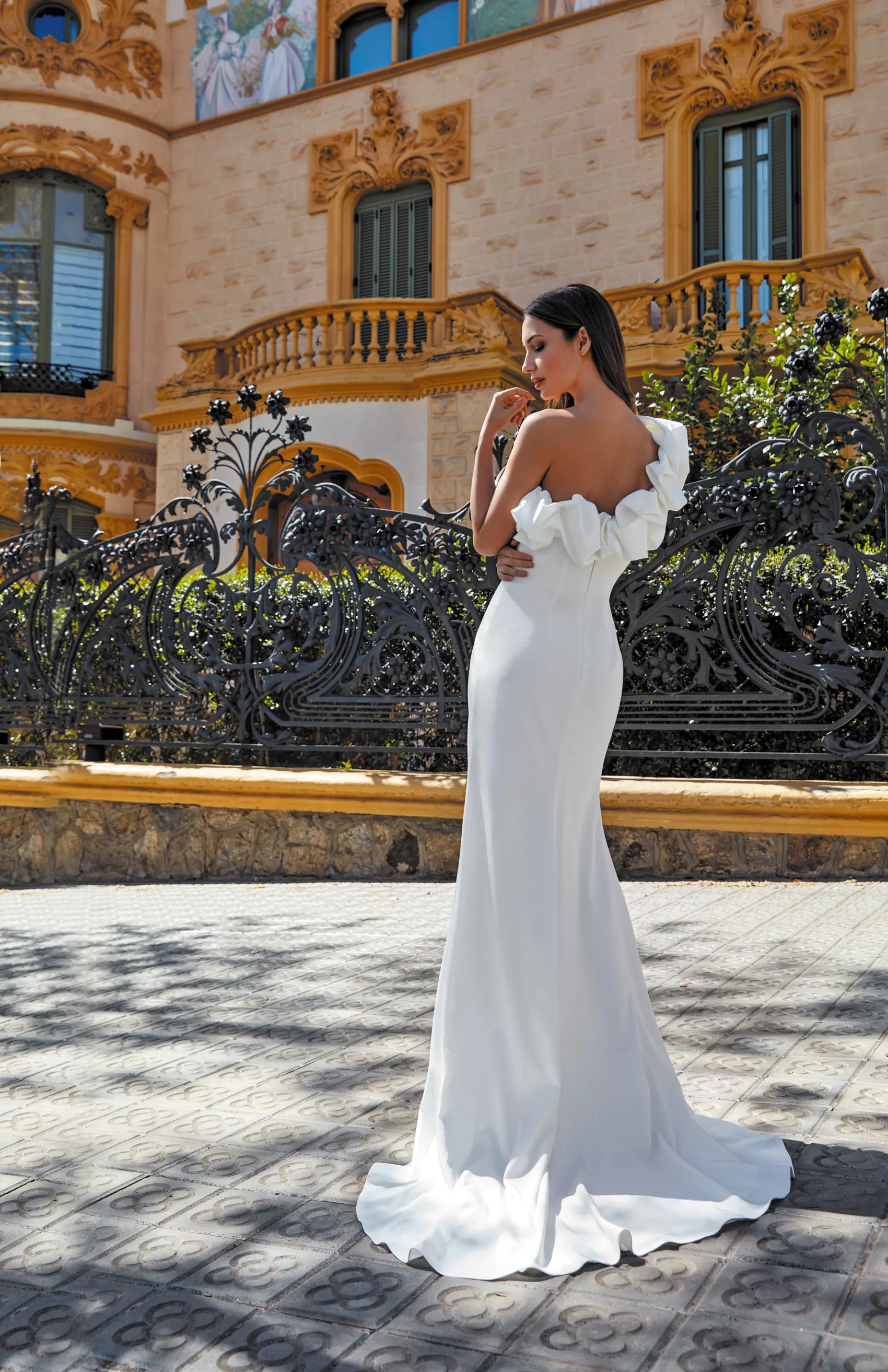 Robe de mariée présentée en atelier